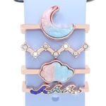 4pcs / Set 22mm Width Smart Watch Band Decorative Ring Metal Accessories, Style: 3