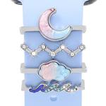 4pcs / Set 22mm Width Smart Watch Band Decorative Ring Metal Accessories, Style: 4