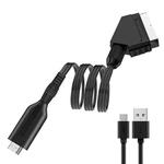 SCART To HDMI Converter For Set-Top Boxes Game Consoles Audio Video(Black)