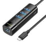 Mindpure US023 0.3m Type-C To 4-port USB3.0 Long Hub Docking Station Splitter