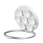 TELESIN MagSafe Suction Cup Mobile Phone Holder Mirror Glass Selfie Mount Portable Silicone Ring Holder(White)