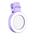 Foldable Clip-type Mobile Phone Rear Selfie Mirror Fill Light, Color: Purple