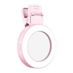 Foldable Clip-type Mobile Phone Rear Selfie Mirror Fill Light, Color: Pink