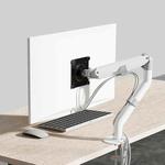 For 15-32 Inch Monitor Bracket Adjustable Gas Spring Computer Screen Desk Mount Stand(White)