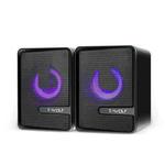 T-WOLF S3 USB/3.5mm Desktop Speakers For Phone / PC / Laptop Dual Diaphragm Subwoofer Sound System(Black)