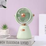 Desktop 100-speed Mini Student Bedroom Fan Portable USB Rechargeable Desktop Small Fan(Green)