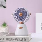 Desktop 100-speed Mini Student Bedroom Fan Portable USB Rechargeable Desktop Small Fan(Purple)