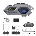 C8Pro IPX7 Waterproof Two-Person Intercom Helmet Bluetooth Headset With Flashlight, Spec: Hard Mic