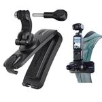 aMagisn 360-degree Rotation Ball Head Backpack Clip for Camera & Smartphone(Black)