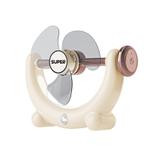 Multifunctional Fan Light Sound Big Wind Power With Light Wall Mounted Long Life Desktop Small Ceiling Fan, Color: Rechargeable Beige
