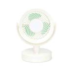 Desktop Fan Outdoor Student Office Portable Rechargeable USB Tabletop Small Fan, Color: With Light (White)