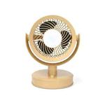 Desktop Fan Outdoor Student Office Portable Rechargeable USB Tabletop Small Fan, Color: With Light (Khaki)
