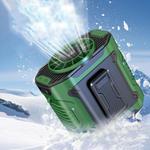 Portable Outdoor Hanging Waist Fan 100 Speeds Cooling Camping Neck Fan Long Life Charging Cooler(Green)