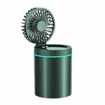 F98 Spray Cooling Desktop Small Fan Bedroom Office Portable Humidifier With Colored Lights, Color: Plug-in (Green)