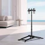 Adjustable 55-Inch Quadpod Live Streaming Phone Stand Foldable Tripod With Dual Phone Clip & 1/4 Inch Screw YY-2
