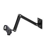 Long Arm Articulated Wall Mount Tablet Holder Adjustable Phone Mount with Detachable Base(Black)