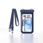 Cell Phone Waterproof Bag IPX8 30m Waterproof Touch Screen Phone Case Sports Outdoor Waterproof Bag, Color: Without Armband ( Navy Blue )
