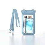 Cell Phone Waterproof Bag IPX8 30m Waterproof Touch Screen Phone Case Sports Outdoor Waterproof Bag, Color: Without Armband ( Gray Blue )