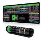 Keyboard Shortcut Desk Mat Mouse Pad Non-Slip Office Desk Pad With Computer Commands 300x800x2mm(No.14)
