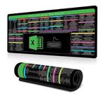 Keyboard Shortcut Desk Mat Mouse Pad Non-Slip Office Desk Pad With Computer Commands 300x800x3mm(No.14)