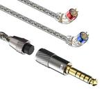 CVJ TS800 Eight Strands Copper Silver Plated Interchangeable Audio Plugs Headphone Upgrade Cable, Style: 4.4mm 0.75mm