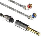 CVJ TS800 Eight Strands Copper Silver Plated Interchangeable Audio Plugs Headphone Upgrade Cable, Style: 4.4mm MMCX