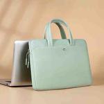 15-15.6inch Universal Laptop Bag Briefcase Multifunctional Shockproof Computer Bag, Color: Green