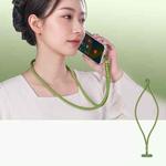 Neck Style Adjustable Phone Lanyard With Self-Locking 360-Degree Rotatable Anti-Tangle Design & TPU Clip Green