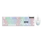 iMICE AN-350 Suspended Keycaps Mechanical Feeling Glowing Wired Gaming Keyboard and Mouse Set(White)