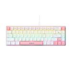 iMICE GK-690 Type-C Wired Mechanical Keyboard(White Pink)
