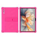 For Lenovo Yoga Tab Plus Shockproof Silicone Tablet Protective Case With Holder(Rose Red)