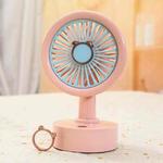Student USB Small Desktop Fan Replaceable Animal Ears Multi-Speed Lithium Battery Mute Fan, Color: Pink Bear
