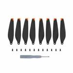 For DJI Mini 3 Drone 8pcs /Set 6030F Propeller Blades Low Noise Wings With Screwdrivers, Color: Orange Tip