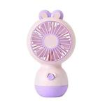 Cute Cartoon Rabbit Desktop Fan Children Summer Cool Gifts Handheld Rechargeable Fan(Pink)