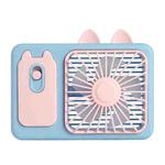 Cute Cartoon Kitten Camera Handheld Large Wind Rechargeable Fan With Stand Desktop Fan(Pink)