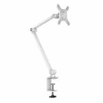 Rotating Aluminum Portable Monitor Stand Tablet Universal Folding Lifting Desktop Holder(Table Clamp White)