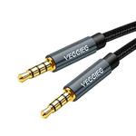 VegGieg Aux Car Audio Cable 3.5mm Male To Male Connection Cable For Phone Computer Stereo Amplifier Earphone, Length: 5m(Braided)