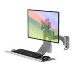 Monitor Bracket Industrial Equipment Cabinet Wall Mount All-In-One Stand Mouse Keyboard Bracket, Style: WKS-2 21x60cm Tray Silver