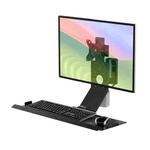 Monitor Bracket Industrial Equipment Cabinet Wall Mount All-In-One Stand Mouse Keyboard Bracket, Style: WKS-1 21x60cm Tray Black