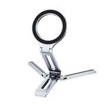 Foldable Magnet Tripod Desk Mount Phone Handle Smartphone Bracket(Silver)