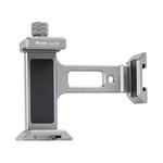 XILETU  XJ-T8 Metal Phone Holder Clamp With Cold Shoe 1/4-inch Screw Hole & Arca-Swiss Compatible Base(Gray)