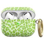 For AirPods Pro 2 / Pro AhaStyle TPU Leopard Print Protective Case(Green)