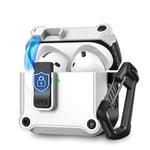 For AirPods 4 AhaStyle WG167 With Safety Locking Integrated Protective Case(White)