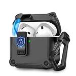 For AirPods 4 AhaStyle WG167 With Safety Locking Integrated Protective Case(Black)