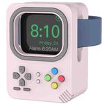 For Apple Watch AhaStyle DD05 Silicone Mini Charging Stand, Without Charger(Pink)