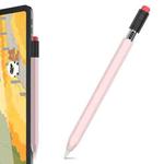 For Apple Pencil USB-C AhaStyle PT180-3 Silicone Pen Case(Pink Black Cap)
