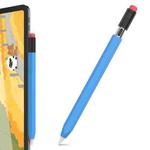 For Apple Pencil USB-C AhaStyle PT180-3 Silicone Pen Case(Blue Black Cap)
