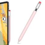 For Apple Pencil USB-C AhaStyle PT180-3 Silicone Pen Case(Pink Transparent Cap)