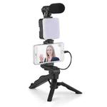 49 LEDs Streaming Lighting Kit for Phone All-in-One Video Recording Set with Tripod Stand &  Microphone AY-49