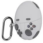 For HUAWEI FreeBuds 6 Case Cover Shockproof Silicone Protective Sleeve with Carabiner(Light Gray)